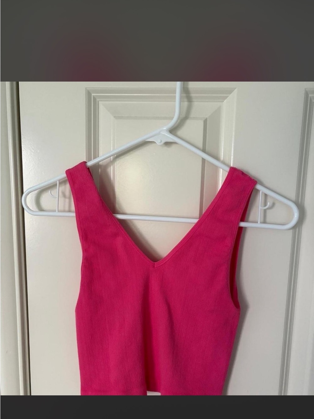 By Together Hot Pink Ribbed Tank Top